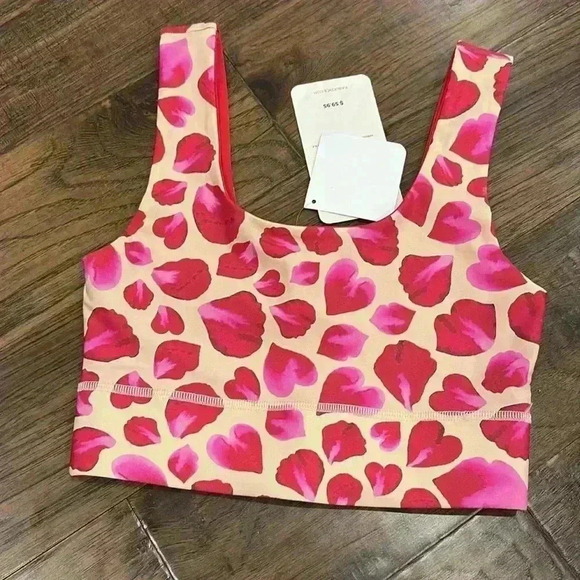 NWT Pink heart Harlow Reversible midi Sports Bra - Picture 4 of 8